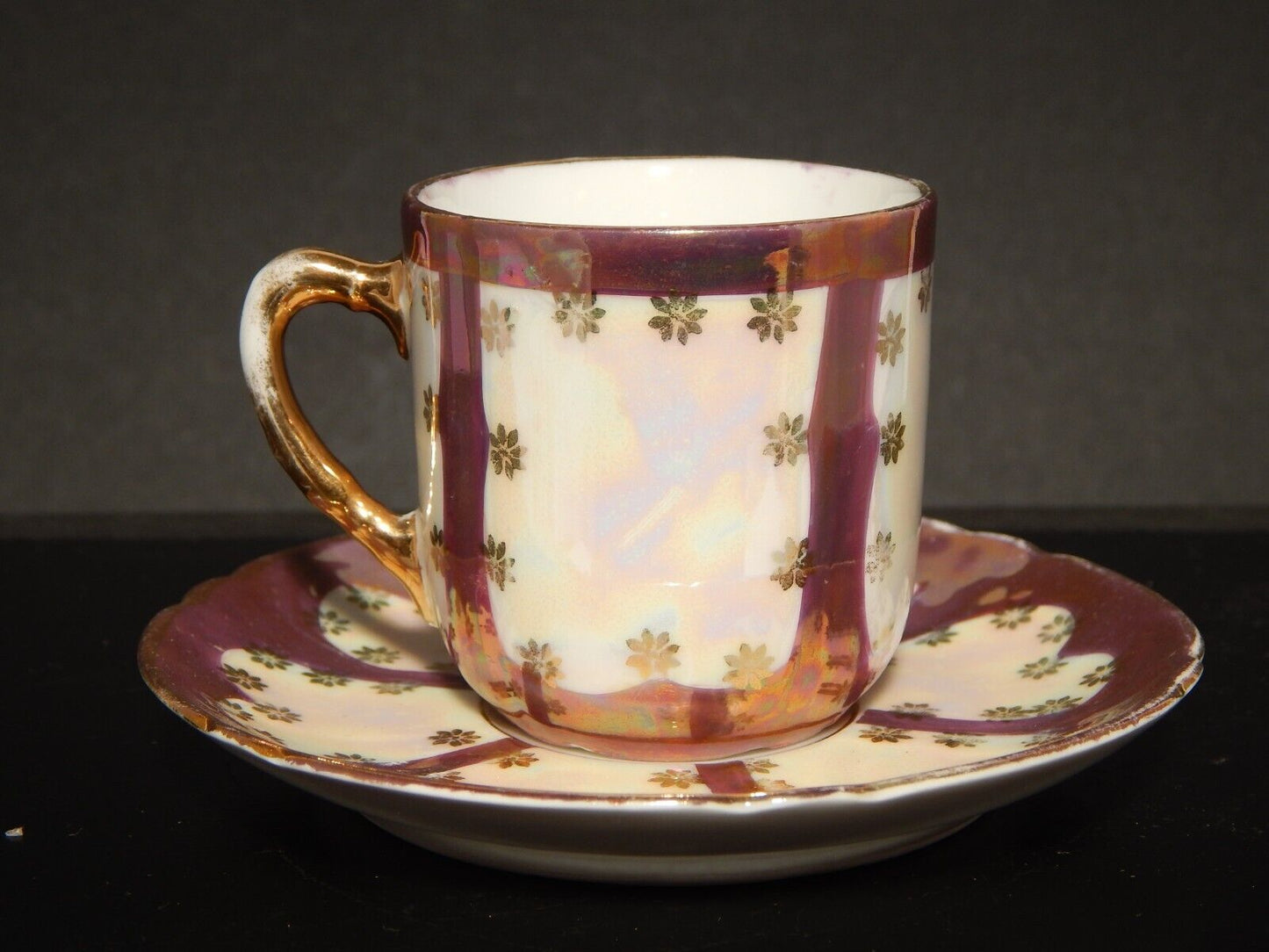 ANTICA LIBERTY PREZIOSA TAZZINA PORCELLANA GINORI 1896-1910 DECORO A LUSTRO