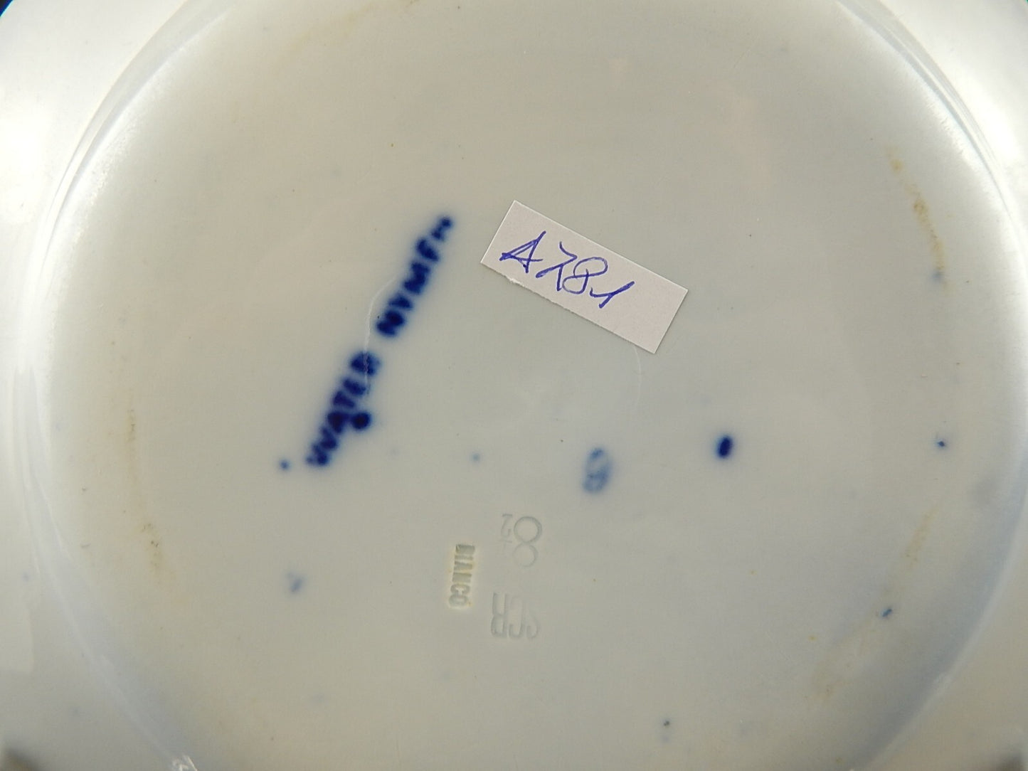 ANTICO PIATTO NINFEE CERAMICA RICHARD MILANO FINE 800 FLOW BLUE WATER NYMPH A781