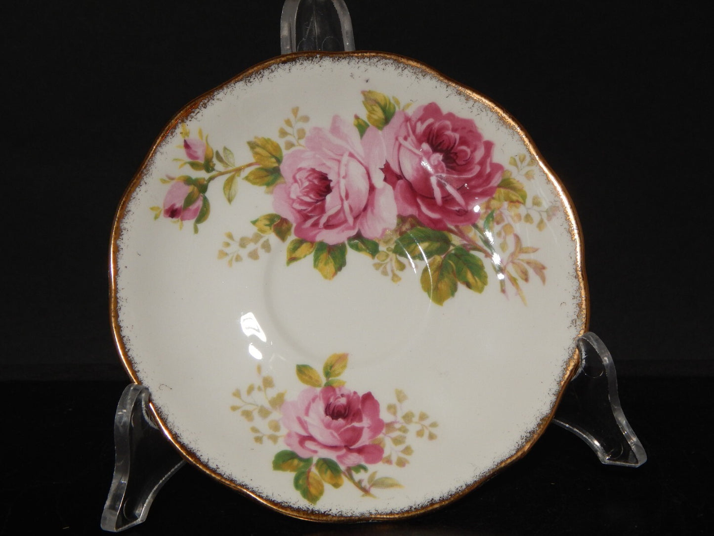 PREZIOSA PORCELLANA ROYAL ALBERT VINTAGE TAZZA DISEGNO AMERICAN BEAUTY DEMITASSE