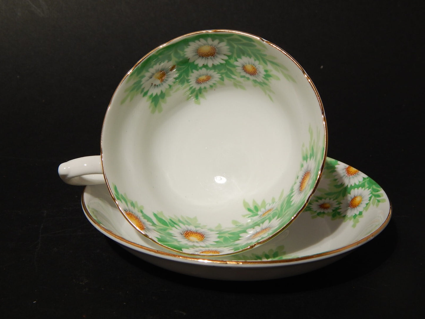 ANTICA RARA TAZZA TE' PORCELLANA INGLESE PRIMO 900 DAISY MARGHERITE
