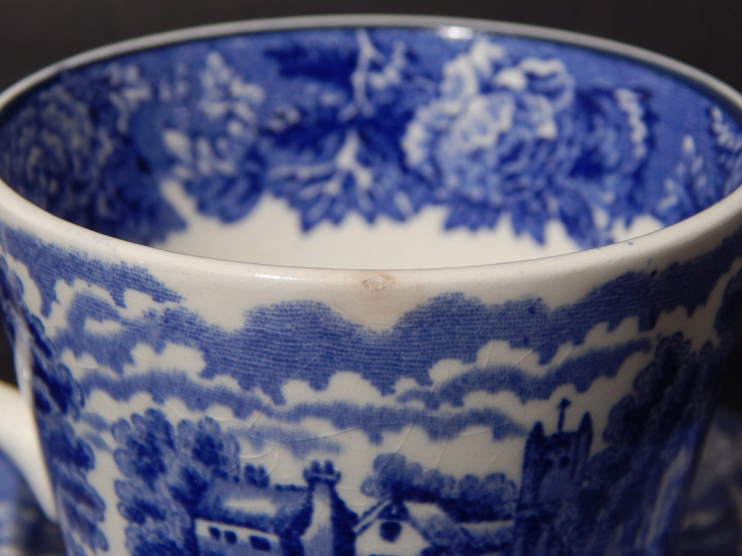 ANTICA TAZZA CERAMICA POTTERY ENOCH WOOD&SONS DECORO ENGLISH SCENERY X563