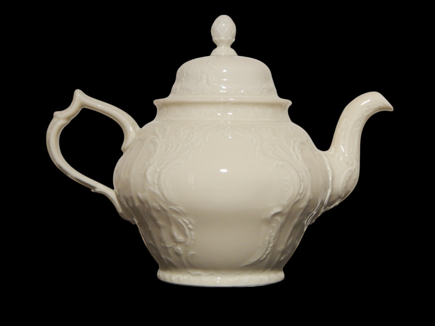 VINTAGE STILE ROCAILLE ELEGANTE GRANDE TEIERA SANS SOUCI PORCELLANA ROSENTHAL