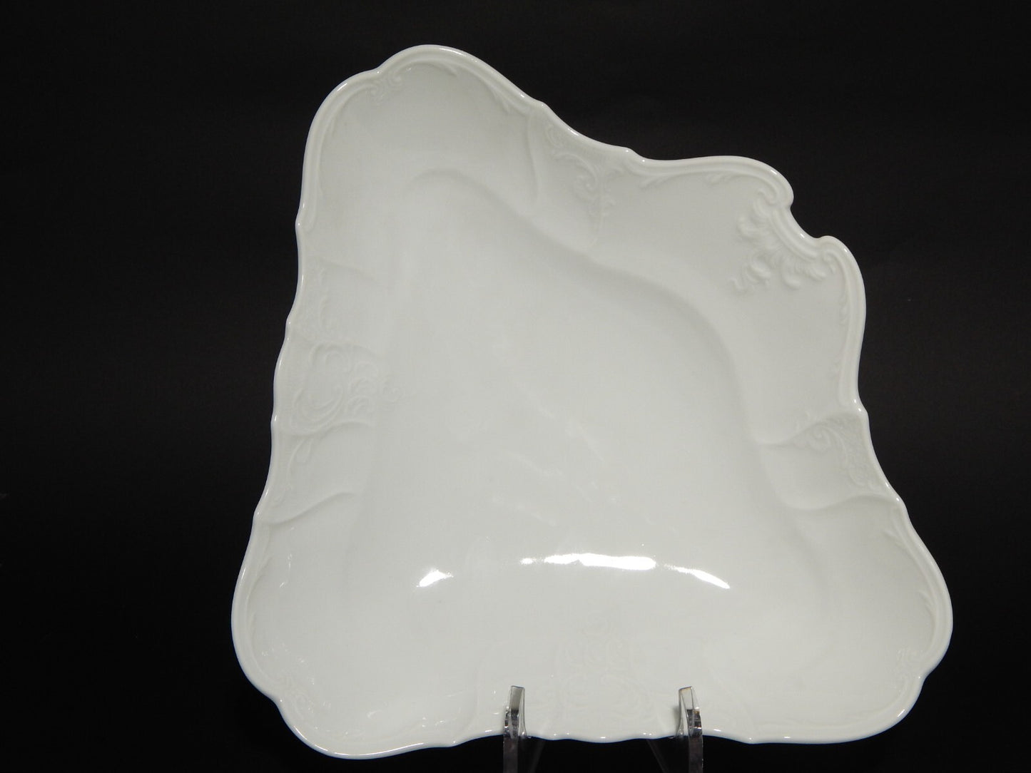 ANTICA ELEGANTE CIOTOLA VASSOIO PORCELLANA BIANCA BOEMA MODELLO BERNADOTTE