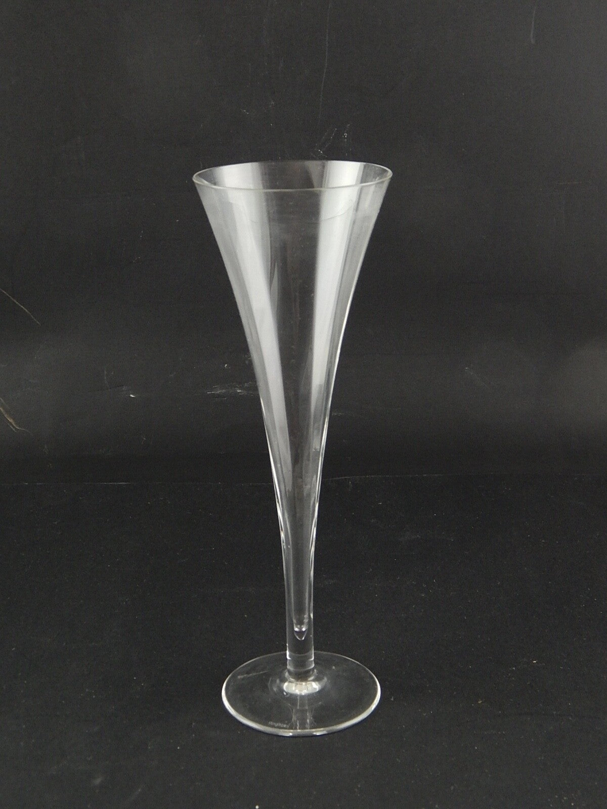 ART DECO ELEGANTE PREZIOSA COPPIA CALICI FLUTE CRISTALLO ROGASKA MODELLO LUNA