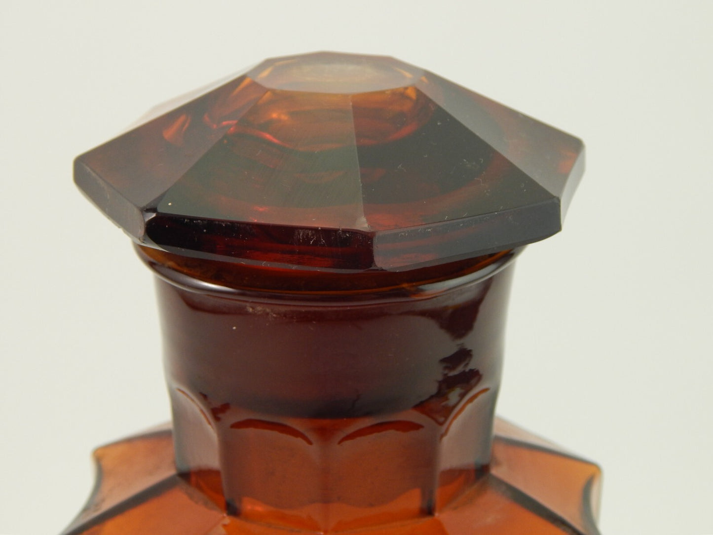 ANTICA BOTTIGLIA VETRO SOFFIATO FARMACIA COLOR AMBRA ETICHETTA GOMMA INCENSO