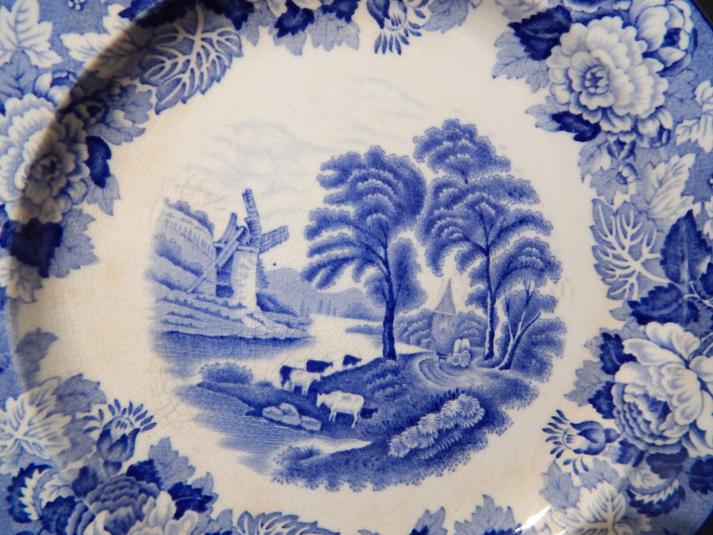 VINTAGE ENOCH WOOD'S ENGLISH SCENERY WOOD&SONS PIATTO SEMI PORCELLANA #665