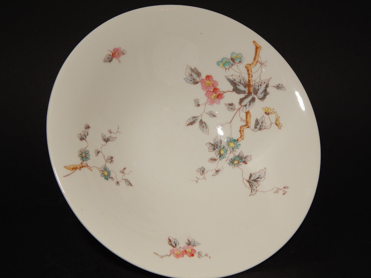 ANTICA ALZATA CENTROTAVOLA FRUTTIERA PORCELLANA GINORI FINE 800 RAMO FIORITO