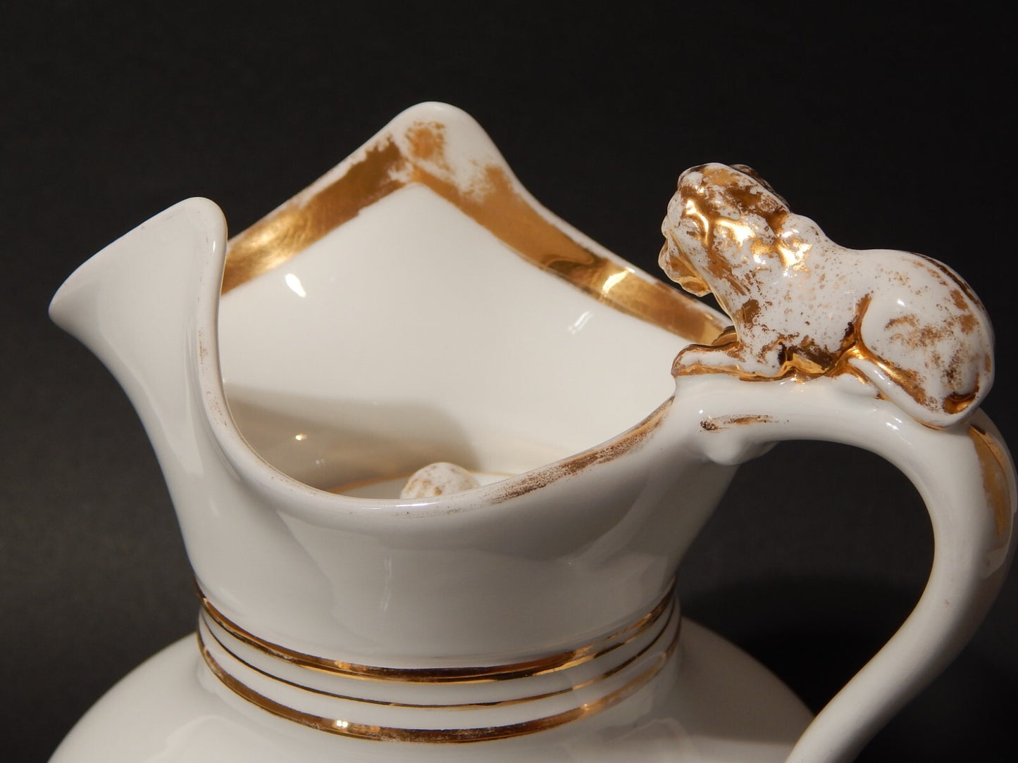 ANTICA PREZIOSA BROCCA CON COPERCHIO CIOCCOLATIERA PORCELLANA CARL TIELSCH 1800