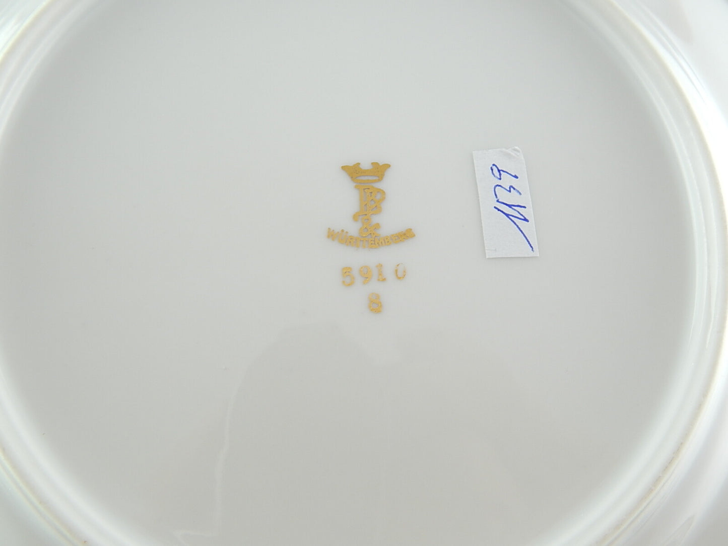 ANTICO ART DECO SERVIZIO 6 PIATTI DESSERT PORCELLANA BAUER&PFEIFFER WÜRTTEMBERG