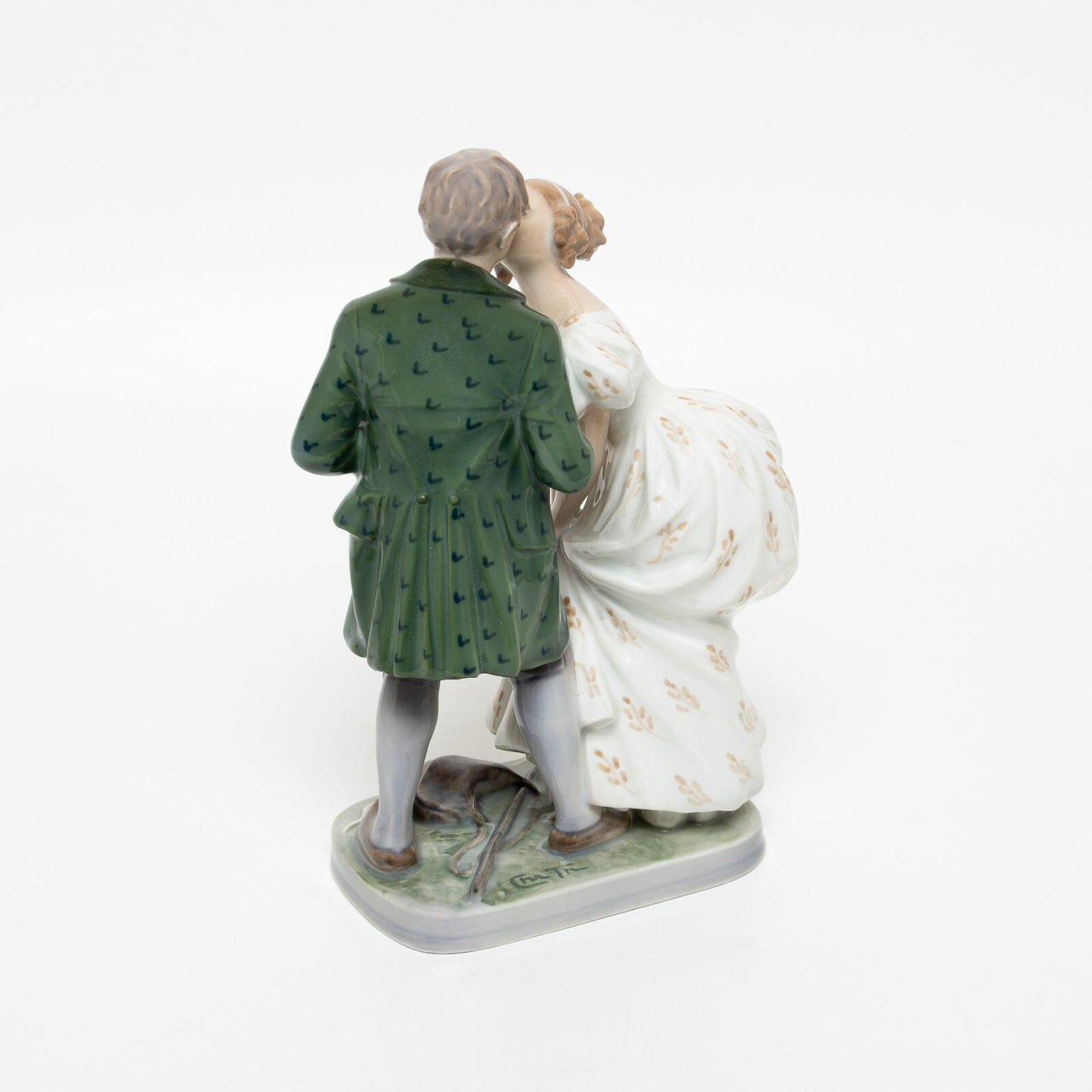 RARA STATUINA PORCELLANA ROYAL COPENHAGEN "Il Porcaro e la Principessa" 19x12x7