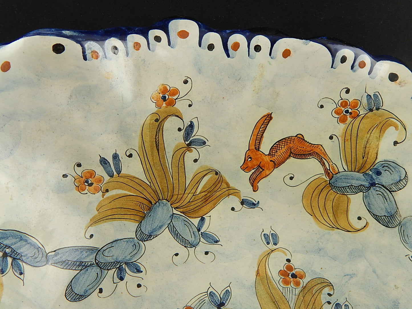 VINTAGE CENTROTAVOLA FRUTTIERA CERAMICA TURI DI ALBISSOLA PEZZO UNICO FATTO MANO