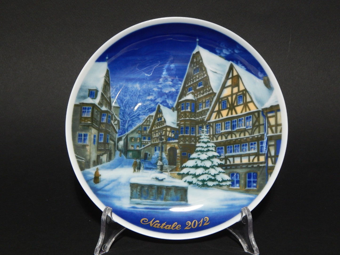 ROYAL TETTAU ORIGINALE PIATTO PORCELLANA COLLEZIONE DI NATALE IN ITALIANO 2012