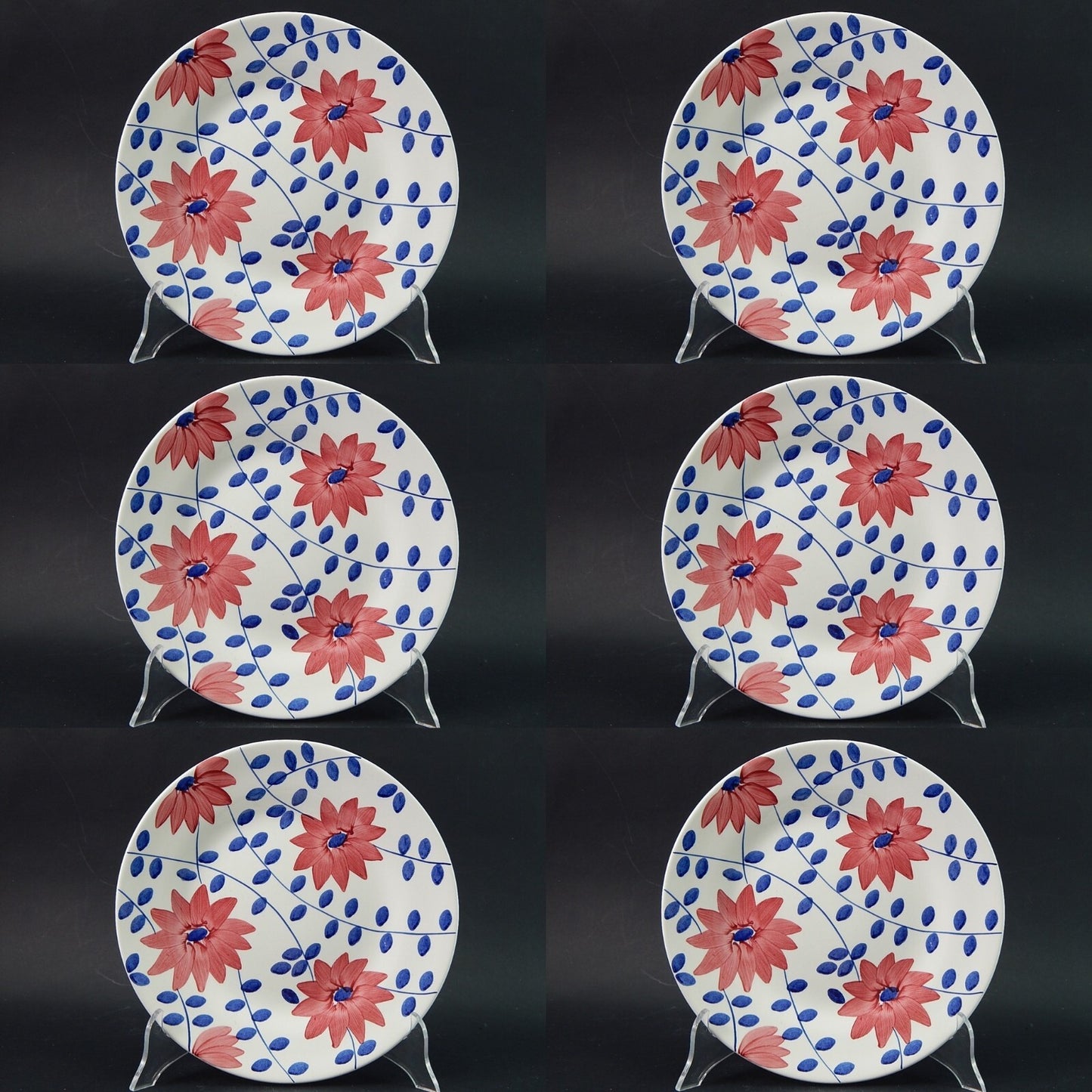 MODERNARIATO VINTAGE CERAMICA RICHARD GINORI MONDOVÌ SERVIZIO 6 PIATTI