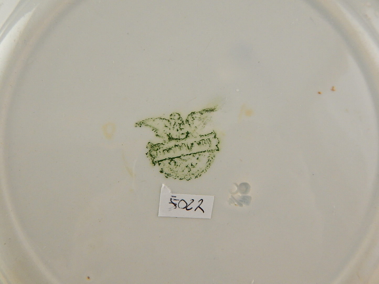 ANTICO PIATTO PIANO CERAMICA CHIUSA PESIO GHIRLANDE ROSE LIBERTY