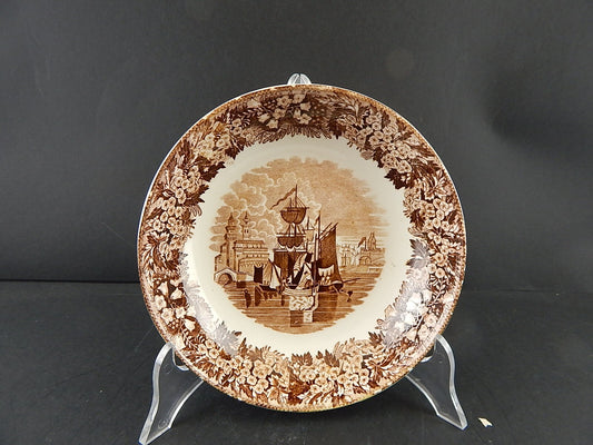 ANTICA CIOTOLA SEMI PORCELLANA RICHARD MILANO DECORO FERRARA META' 800 #9996