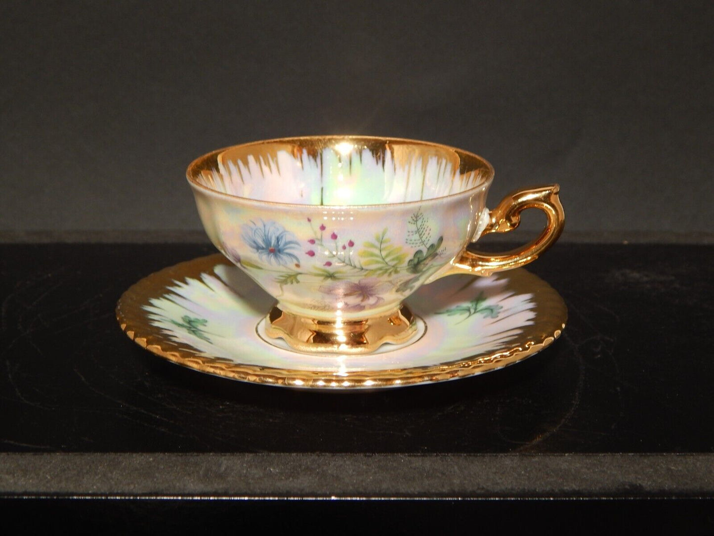 ANTICA RARA TAZZINA CAFFE' PORCELLANA BAVARIA RUDOLF WACHTER DECORO LUSTRO E ORO