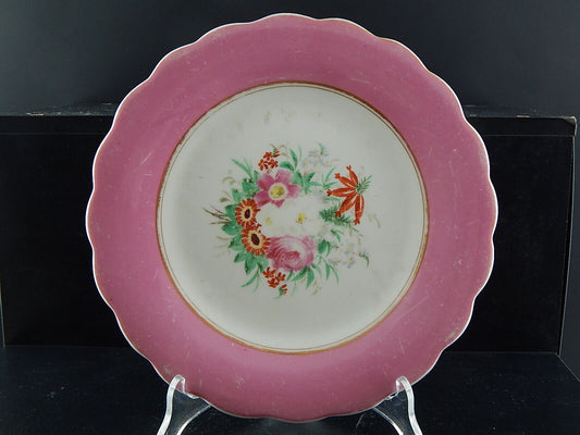 ANTICO PREZIOSO RARO PIATTO PORCELLANA EPOCA LUIGI FILIPPO VECCHIO PARIGI #2923