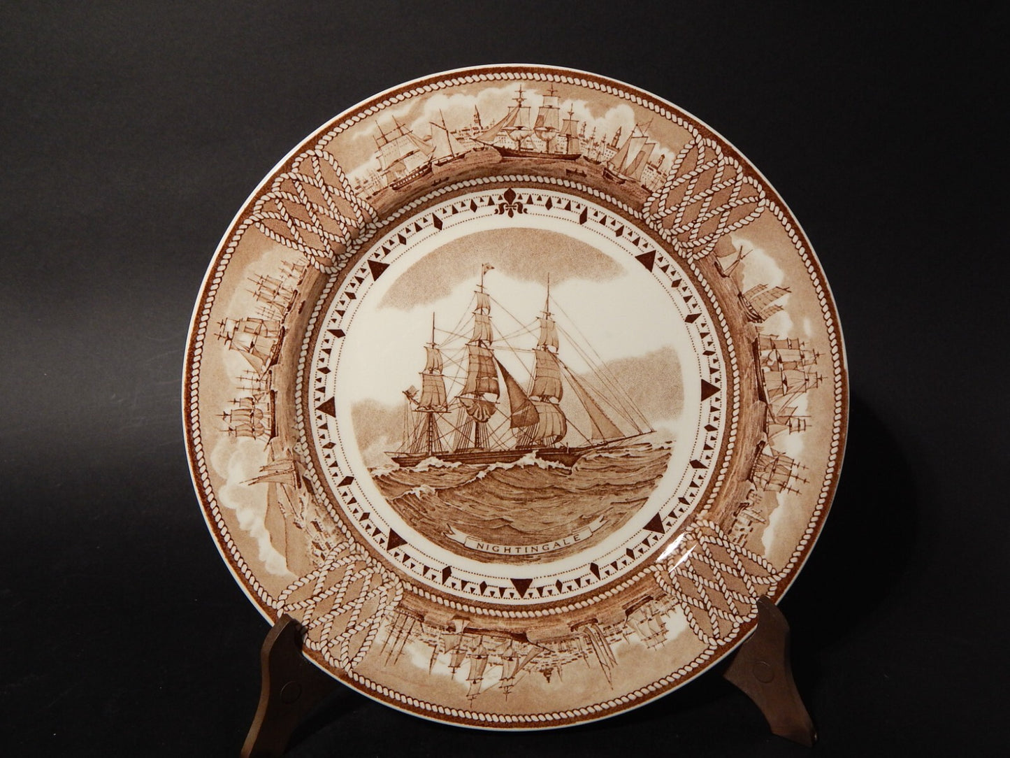 VINTAGE PIATTO PORCELLANA WEDGWOOD THE AMERICAN CLIPPER SHIP PLATES NIGHTINGALE