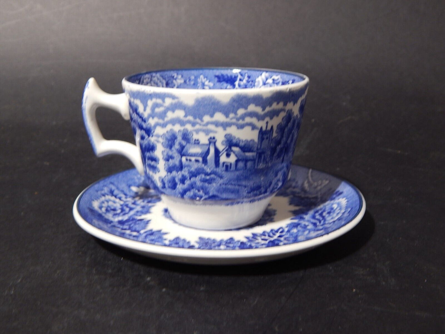 ANTICA TAZZA CERAMICA POTTERY ENOCH WOOD&SONS DECORO ENGLISH SCENERY