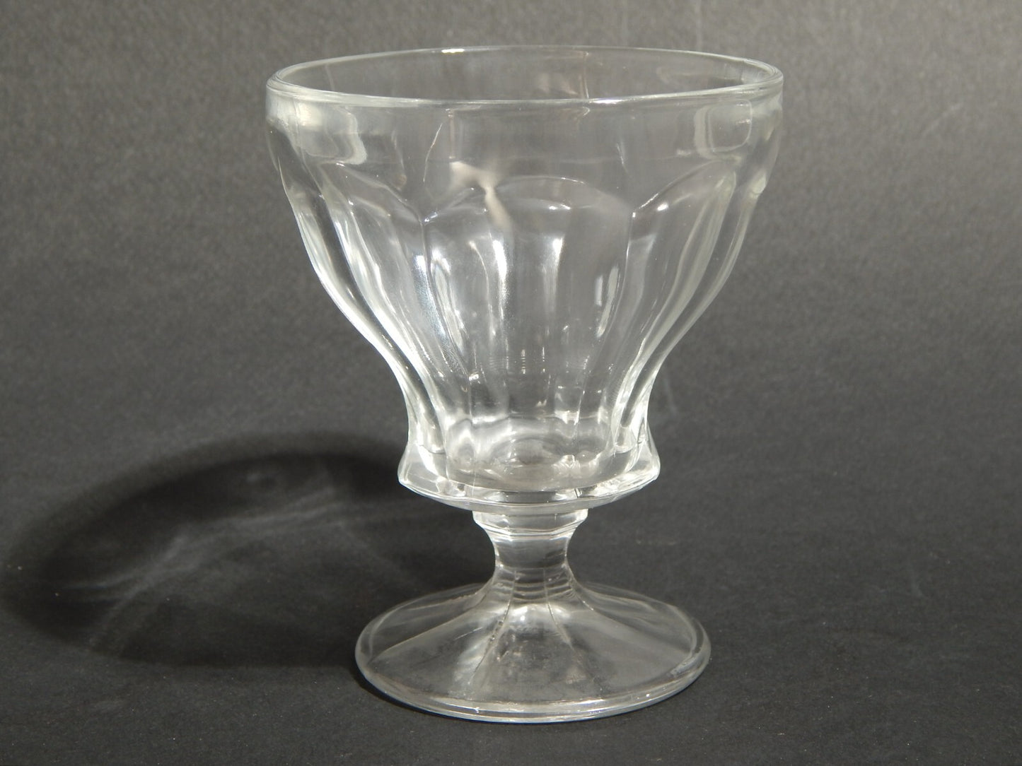 ANTICO ART DECO SET 6 BICCHIERI CALICI VETRO MOLATO