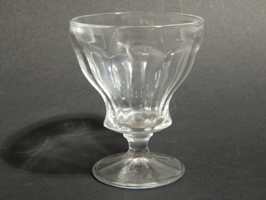 ANTICO ART DECO SET 6 BICCHIERI CALICI VETRO MOLATO