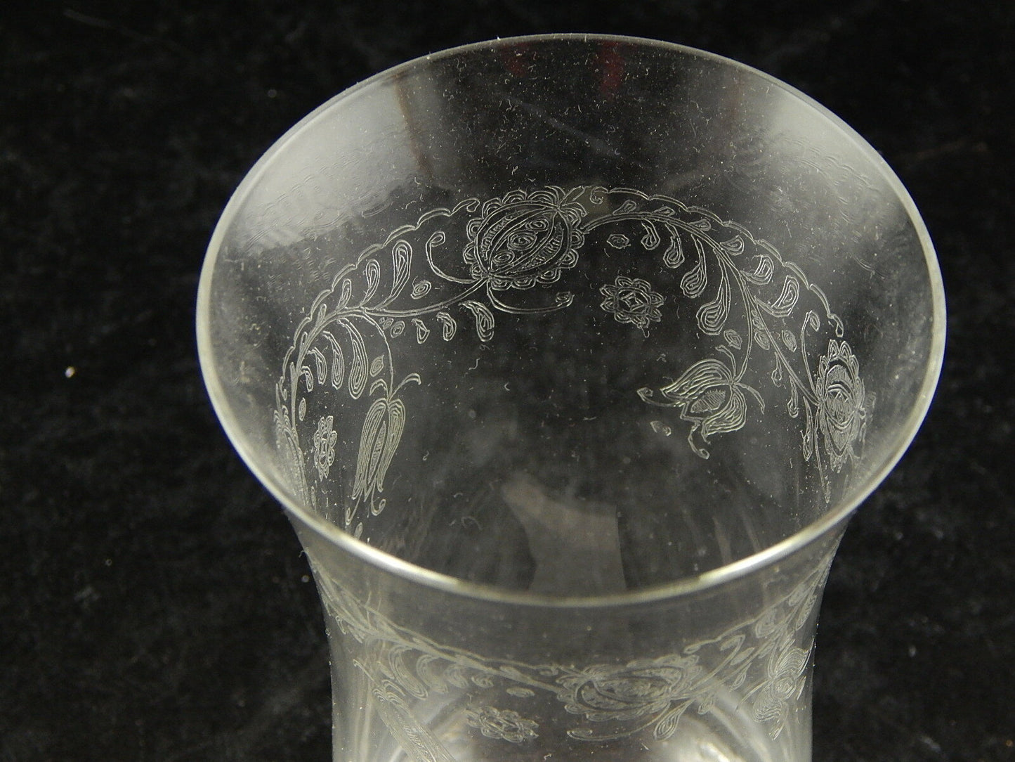 ANTICO BICCHIERE CRISTALLO LIBERTY INCISO TUMBLER COCKTAIL BIBITA TE' FREDDO