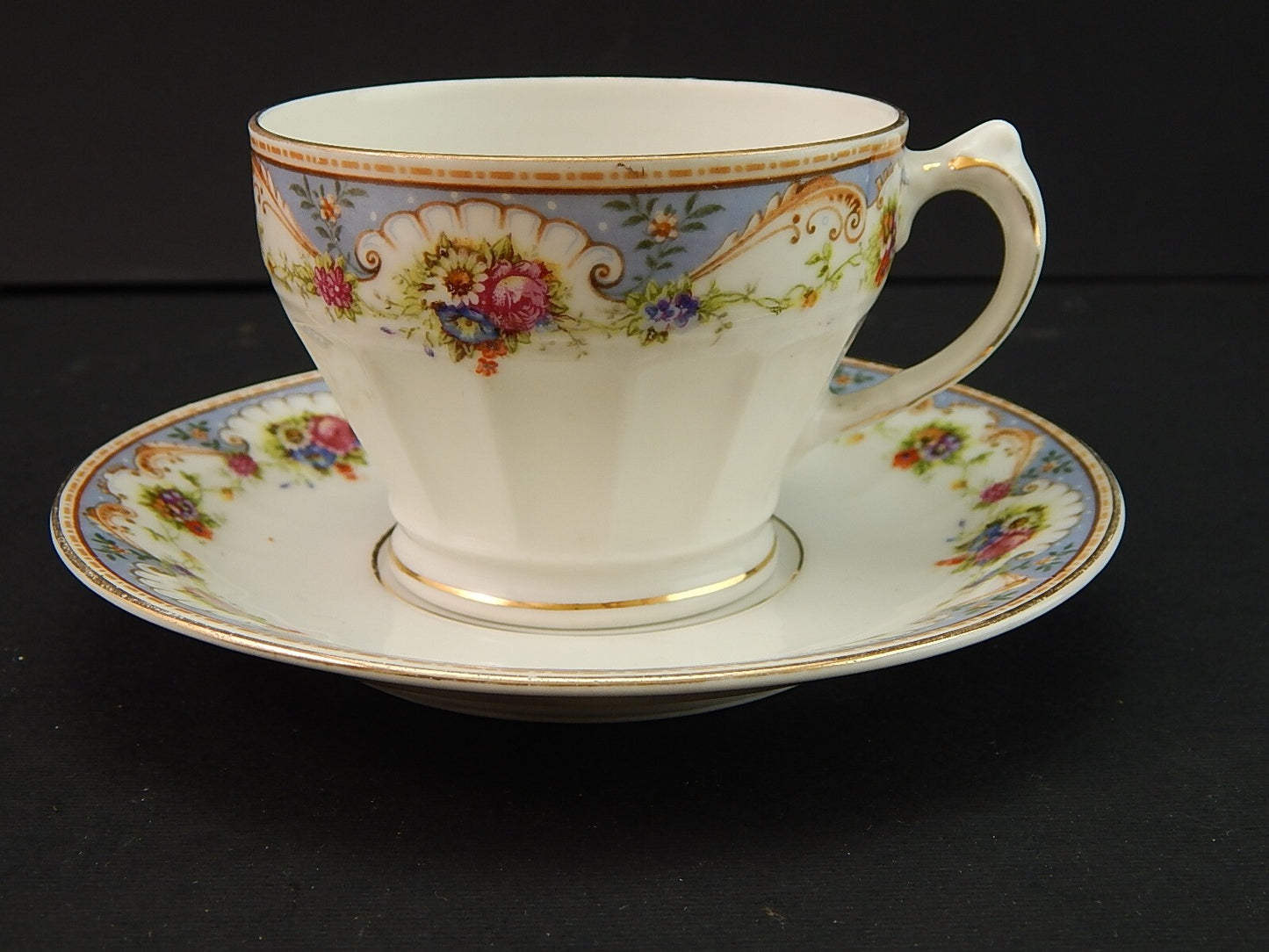 ANTICO ART DECO TRIO TAZZA TE' PORCELLANA CARL TIELSCH ALTWASSER SILESIA 1930