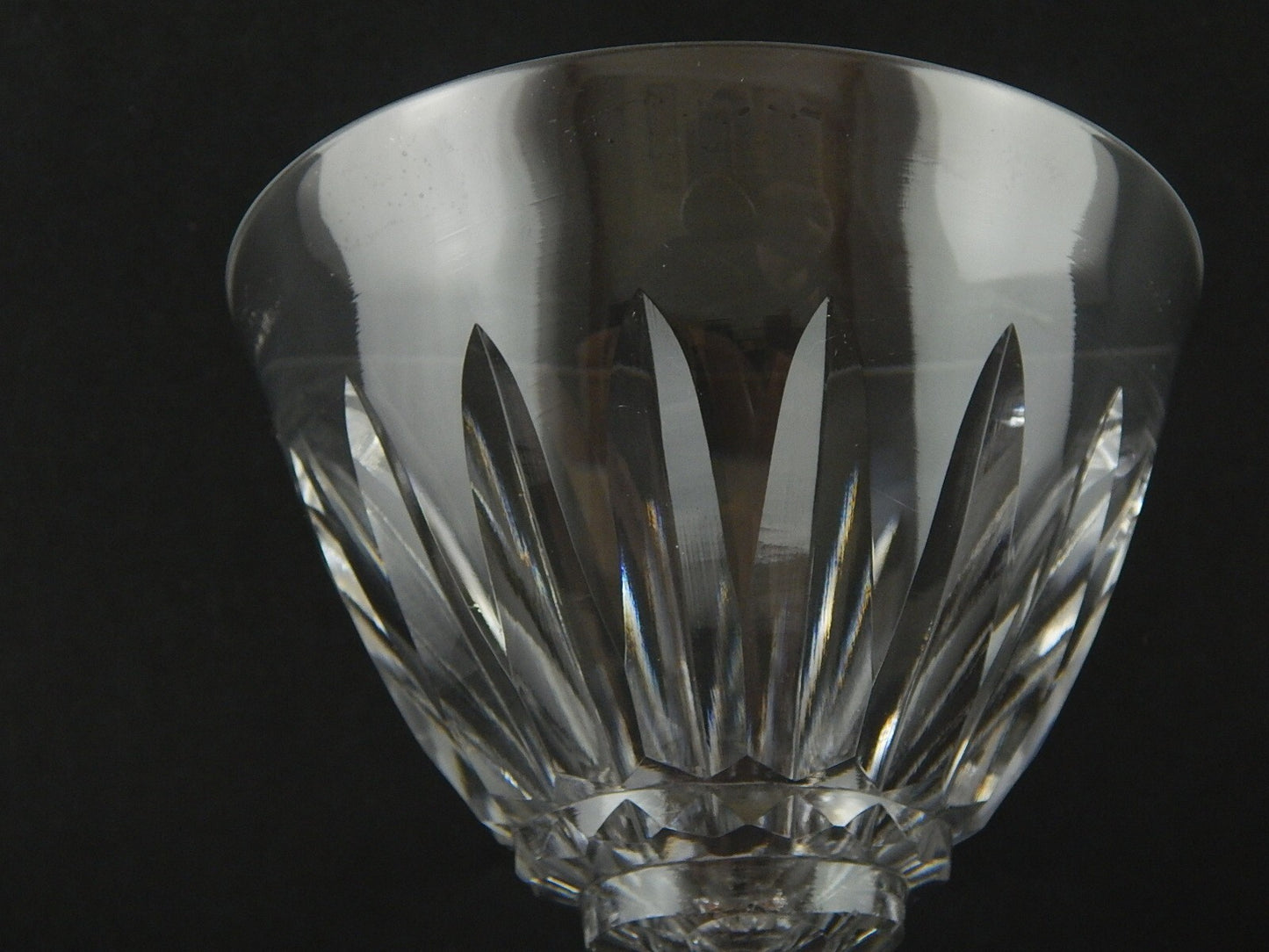 ANTICO BICCHIERE CALICE ACQUA CRISTALLO MOLATO CRISTALLERIA SAINT LOUIS