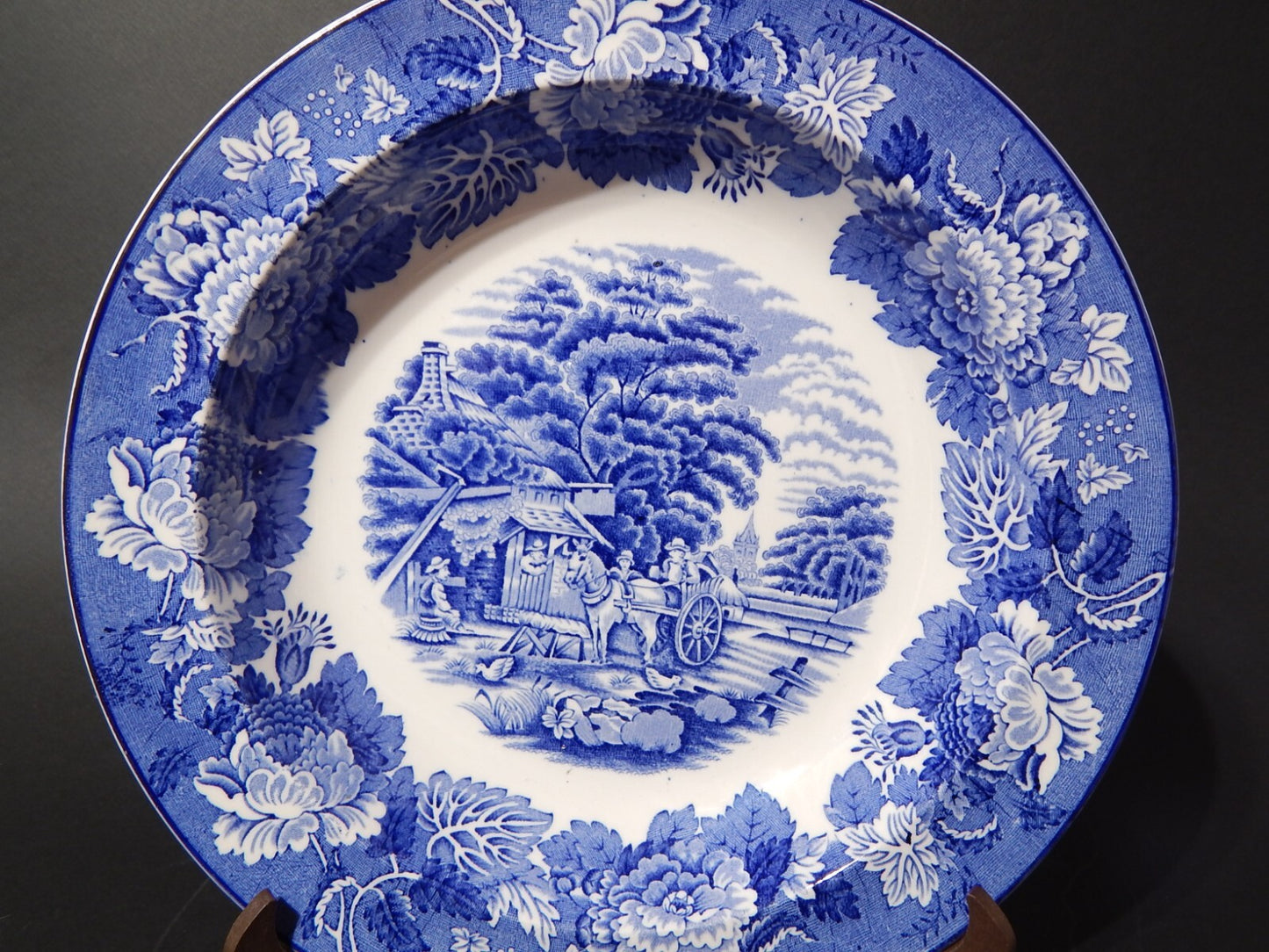 VINTAGE ENOCH WOOD'S ENGLISH SCENERY WOOD&SONS PIATTO FONDO SEMI PORCELLANA