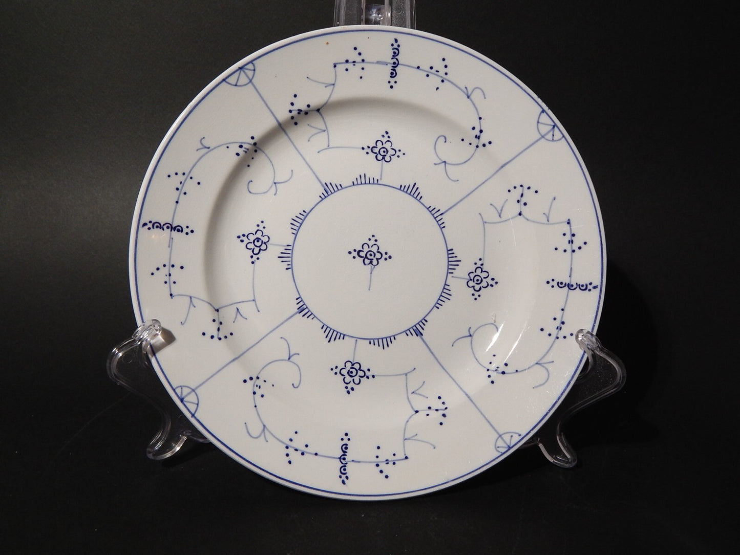 ANTICO FINE '800 PIATTO PIANO PORCELLANA VILLEROY&BOCH DRESDEN SAXONY