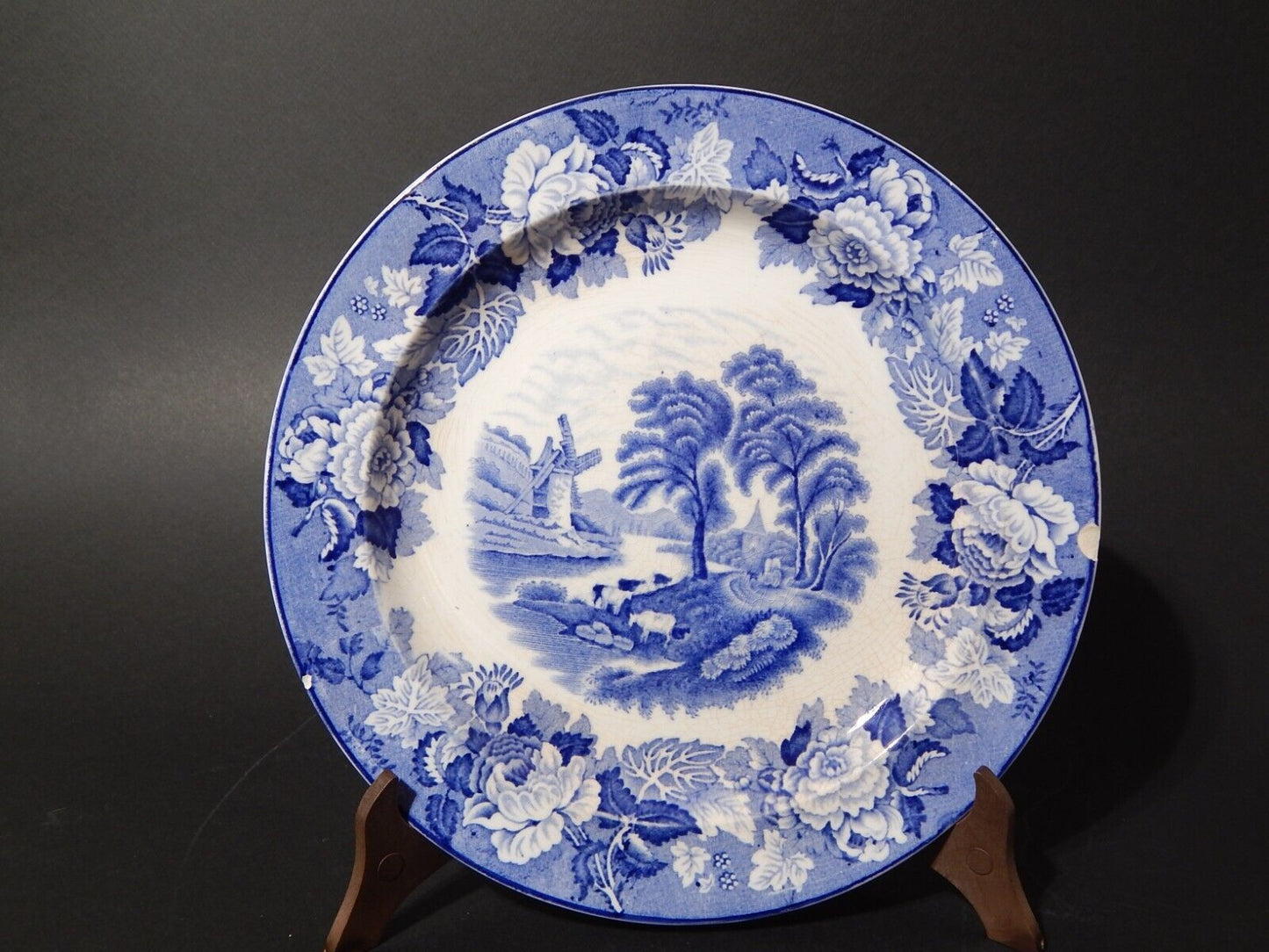 VINTAGE ENOCH WOOD'S ENGLISH SCENERY WOOD&SONS PIATTO SEMI PORCELLANA #664