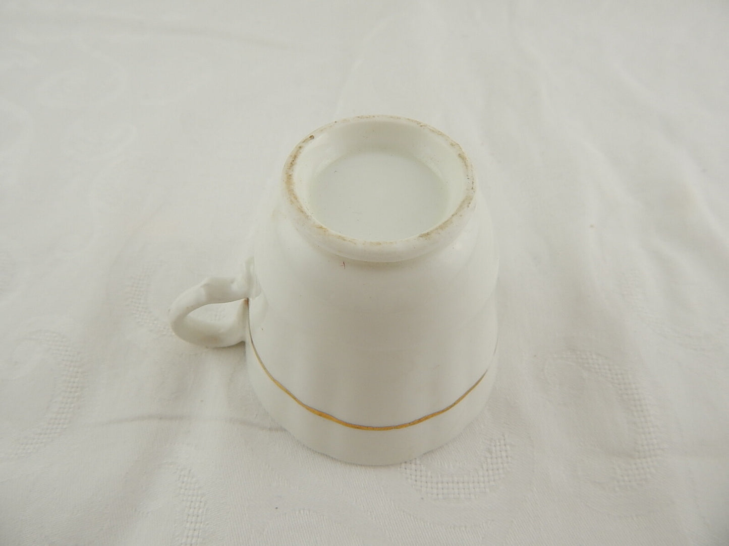 ANTICA PREZIOSA TAZZA IMPERO PORCELLANA BIANCA ORO COBALTO PARIGI INIZIO 1800