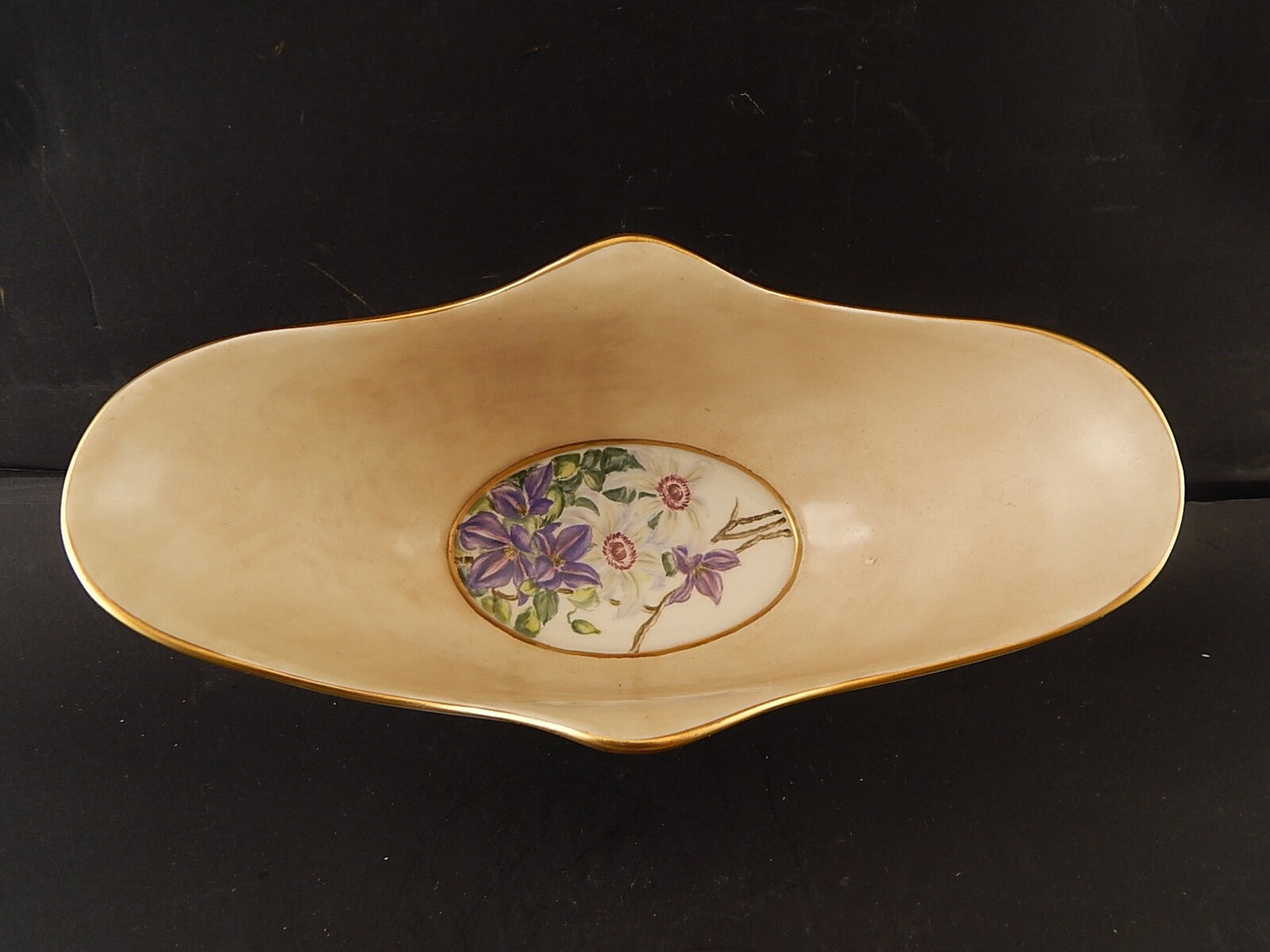 ANTICO CACHE POT VASO FIORIERA PORCELLANA DIPINTO A MANO MOTIVO FLOREALE