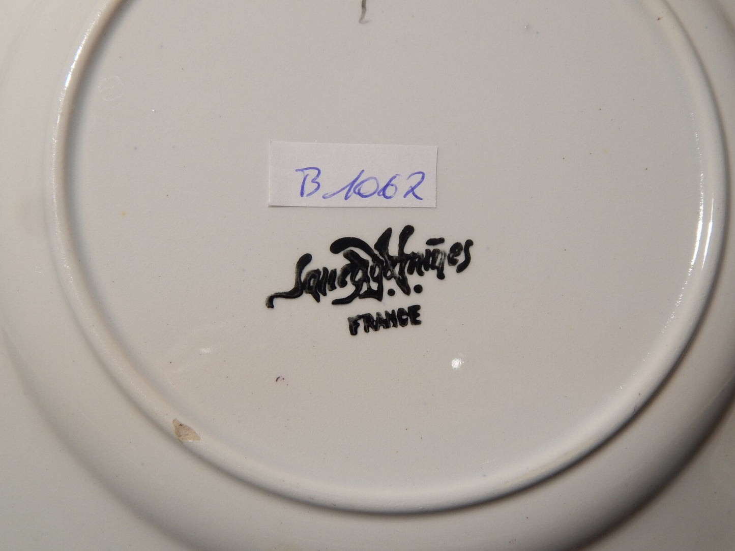 ANTICO PIATTO DECORATIVO CERAMICA SARREGUEMINES BERRY PRIMA META' 900