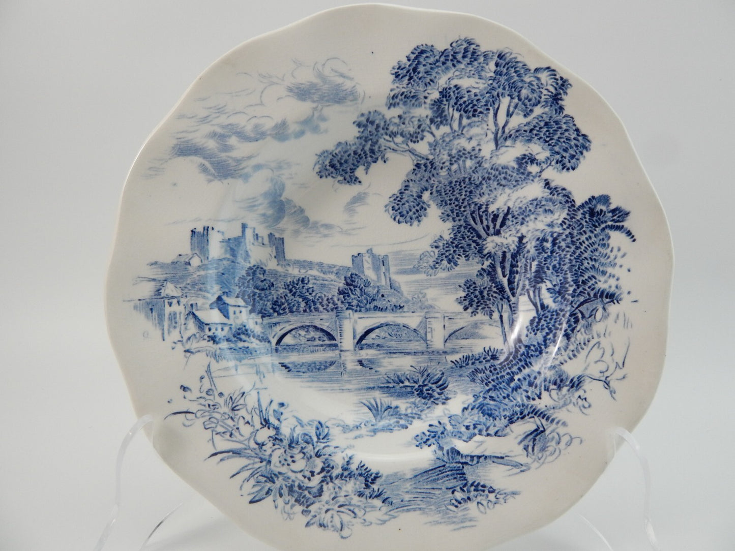 WEDGWOOD&CO VINTAGE PIATTO FONDO SEMI-PORCELLANA META' 900 COUNTRYSIDE