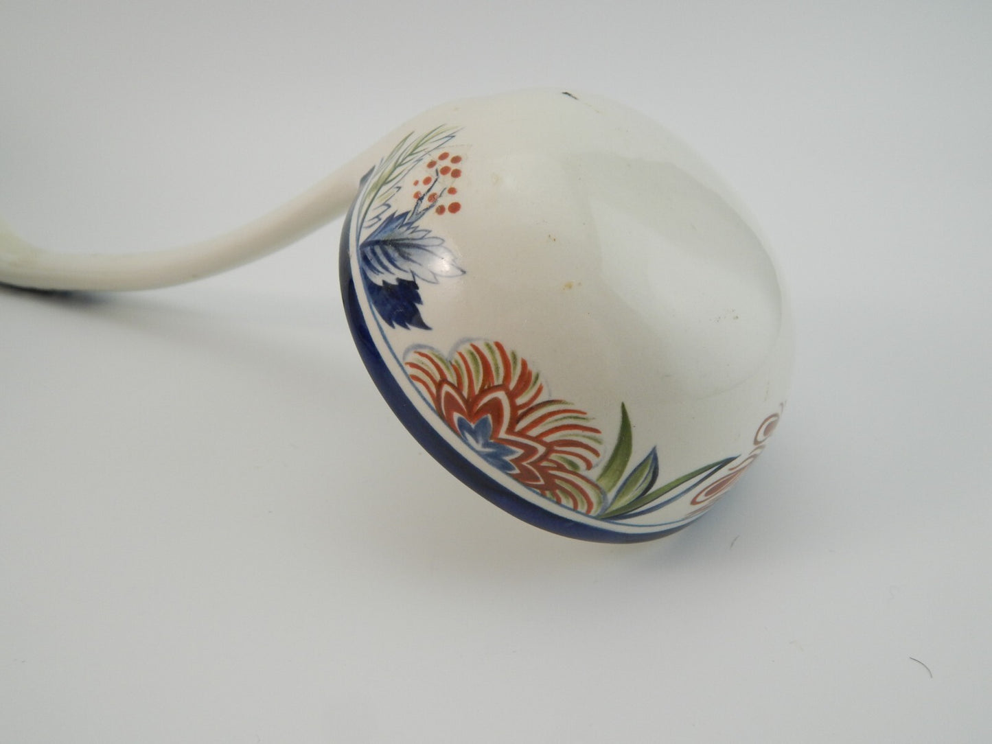 VINTAGE ZUPPIERA E MESTOLO CENTROTAVOLA CERAMICA VIEUX RHODES BOCH FATTA A MANO