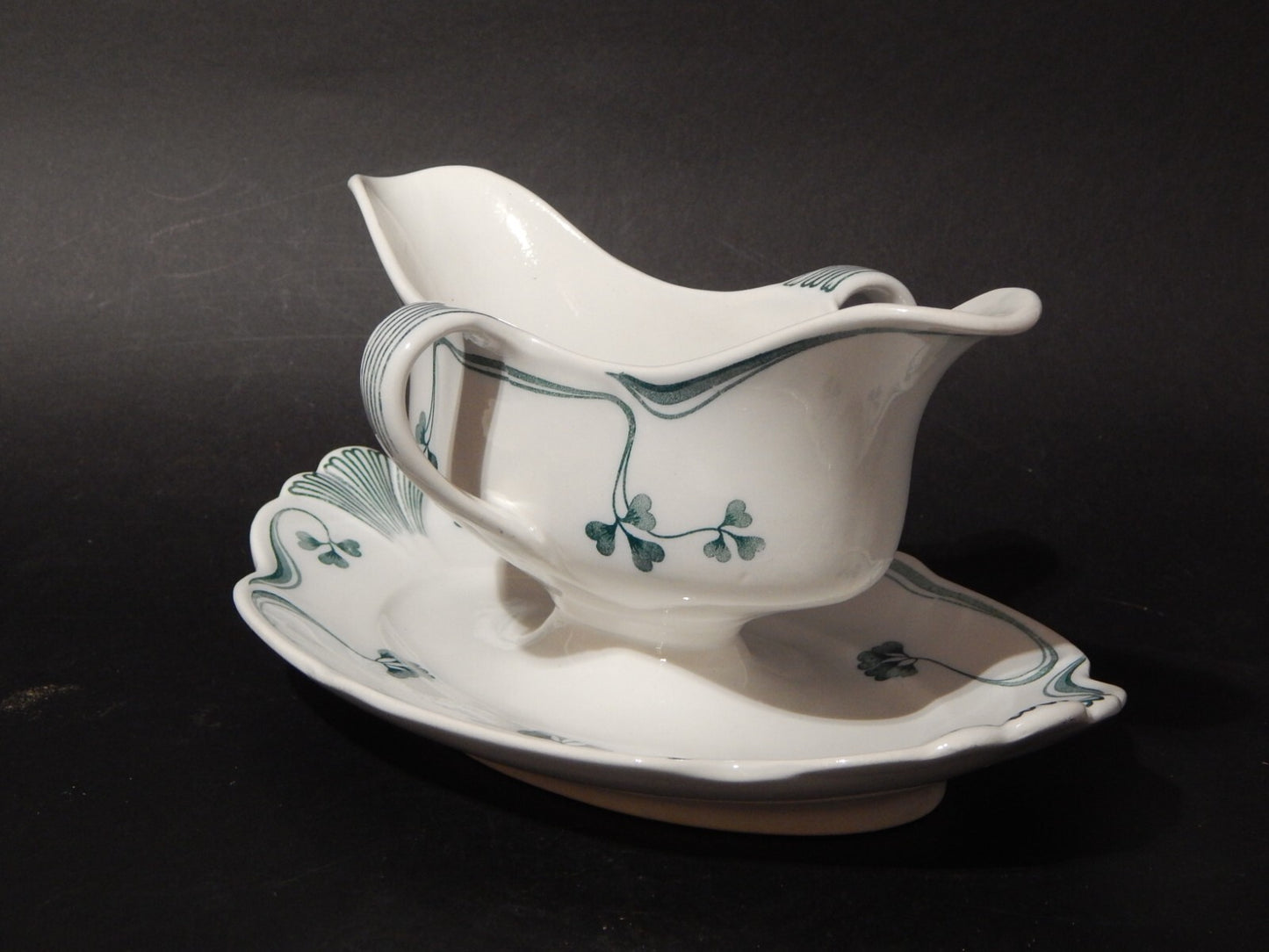 ANTICA RARA SALSIERA LIBERTY ART NOUVEAU CERAMICA VILLEROY&BOCH METTLACH ALICE