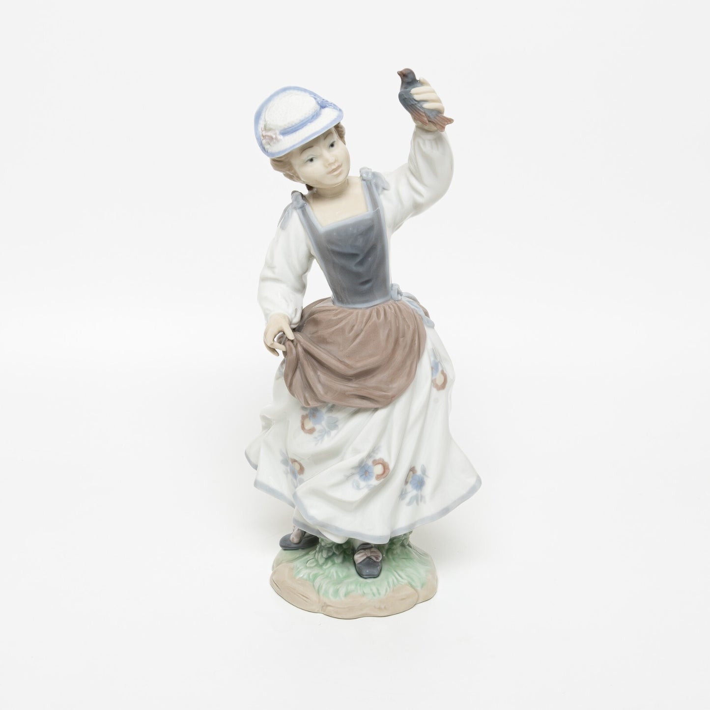 STATUINA PORCELLANA LLADRO "Ragazza con Passero" COD 4758 CM 28x13x11 DIFETTO