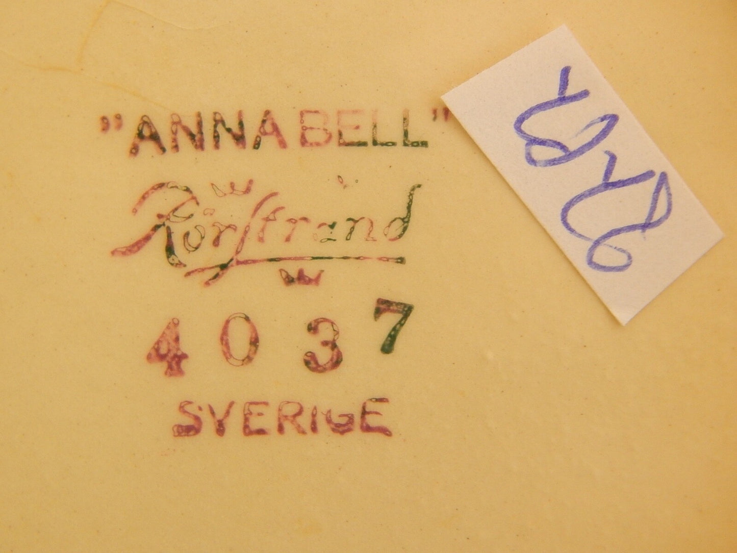 ANTICA ANNI 40 RARA TEIERA PORCELLANA RORSTRAND ANNABELL PORCELAIN TEA POT