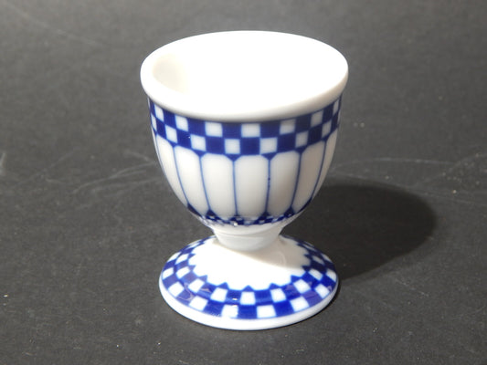 ANTICO ART DECO PORTAUOVO PORCELLANA BIANCO BLU COBALTO ROYAL TETTAU