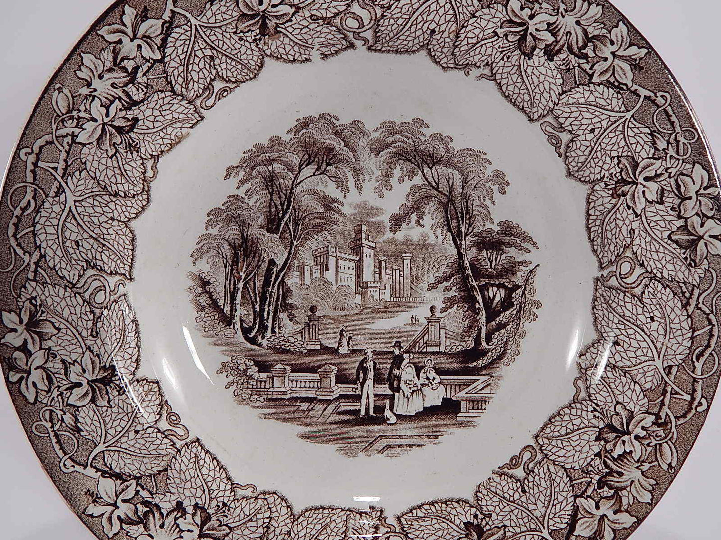 ANTICO PIATTO PORCELLANA CERAMICA PRIMAVESI&SON CARDIFF & SWANSEA FM.&CO.