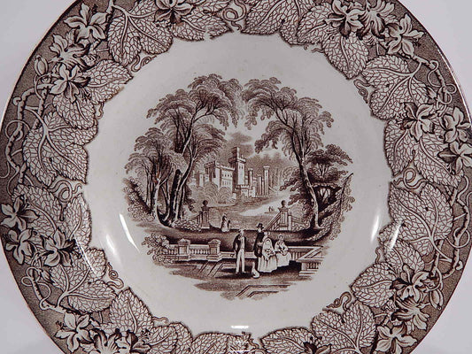 ANTICO PIATTO PORCELLANA CERAMICA PRIMAVESI&SON CARDIFF & SWANSEA FM.&CO.