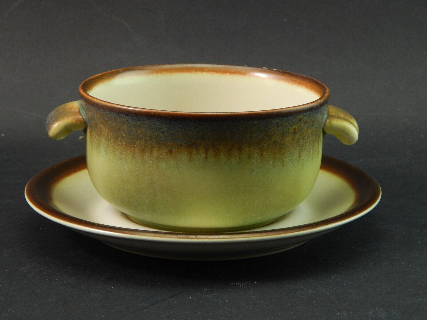 VINTAGE PORCELLANA MANCIOLI COLLEZIONE TUSCIA TAZZA DA BRODO #1897