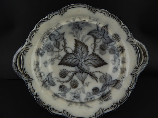 ANTICO AUTENTICA ALZATA CENTROTAVOLA PORCELLANA INGLESE VITTORIANA BERRY PATTERN