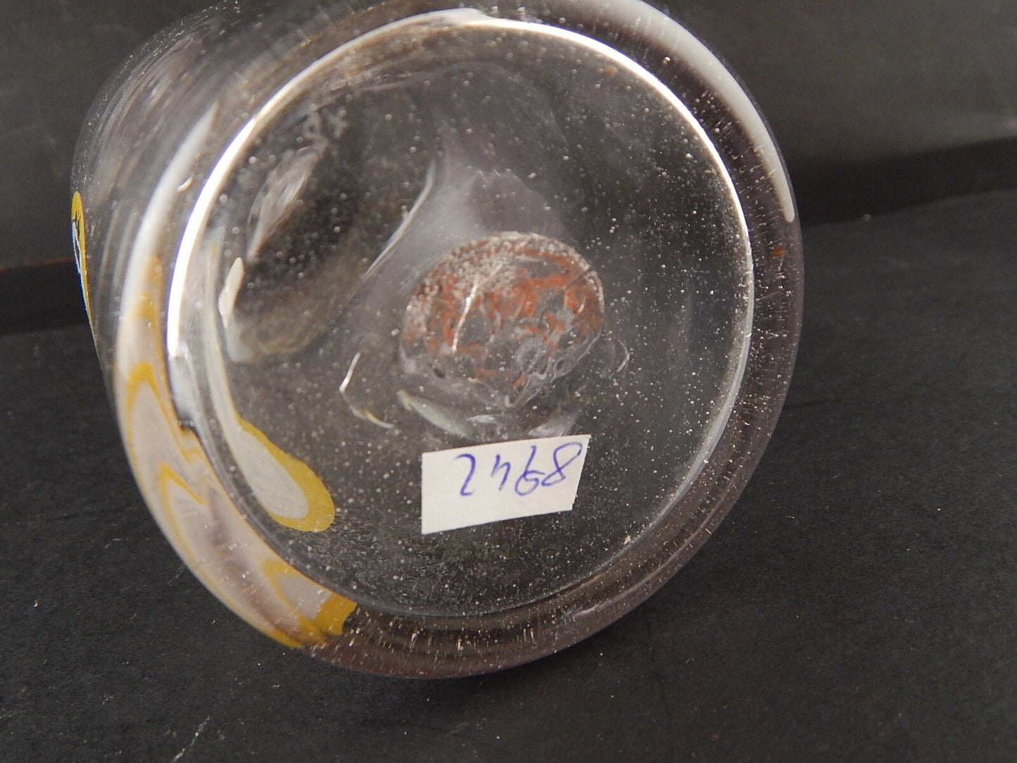 VINTAGE HOLMEGAARD FARMACIA BOTTIGLIA VETRO SOFFIATO DIPINTA MANO SPIR COCHLEAR