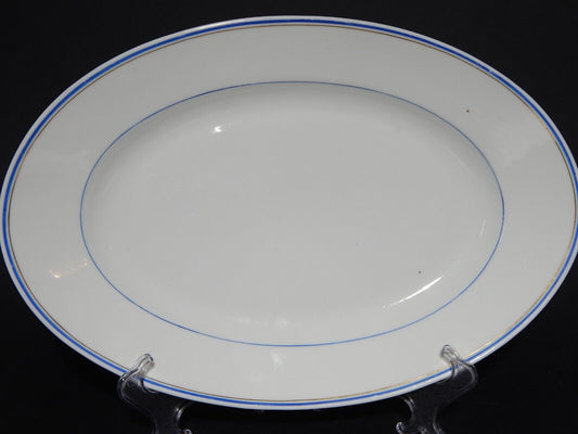 ANTICO VASSOIO OVALE PIATTO PORTATA IMPERO PORCELLANA GINORI DOCCIA XIX SECOLO