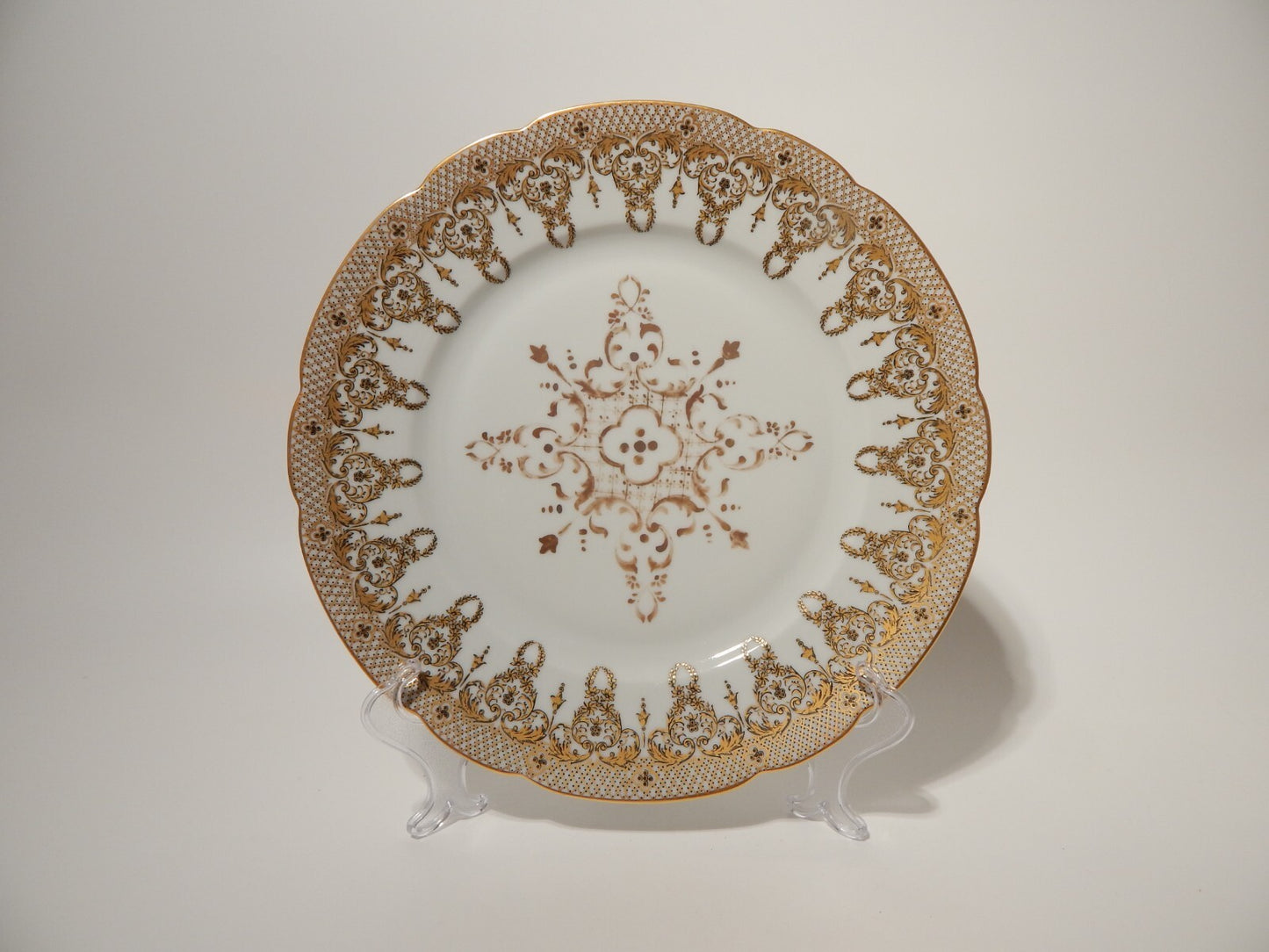 STUPENDO PIATTO ART DECO BERNARDAUD & CO LIMOGES PORCELLANA ANNI '30 COLBERT