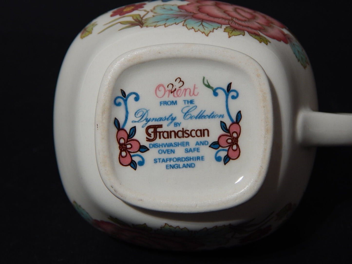 VINTAGE LATTIERA BRICCO PORCELLANA ORIENT DYNASTY COLLECTION BY FRANCISCAN