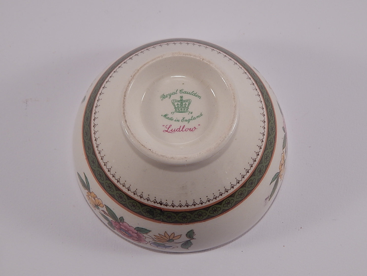 VINTAGE SCODELLA PORCELLANA INGLESE ROYAL CAULDON "LUDLOW" PORCELAIN BOWL