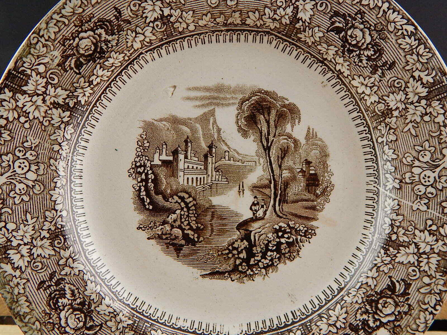 ANTICO 1800 PIATTO PORCELLANA CERAMICA PRIMAVESI & SONS SWANSEA NEWPORT LONDON